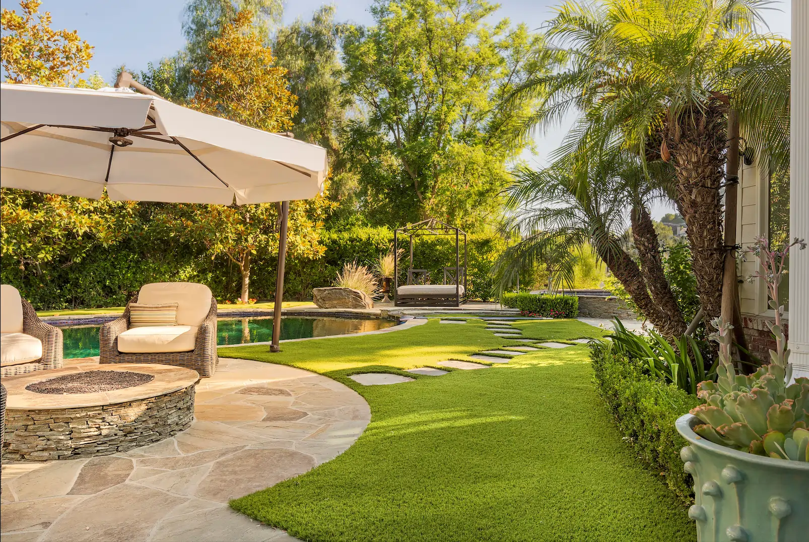 Austin artificial grass backyard installation